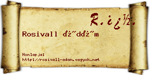 Rosivall Ádám névjegykártya