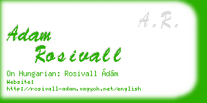 adam rosivall business card